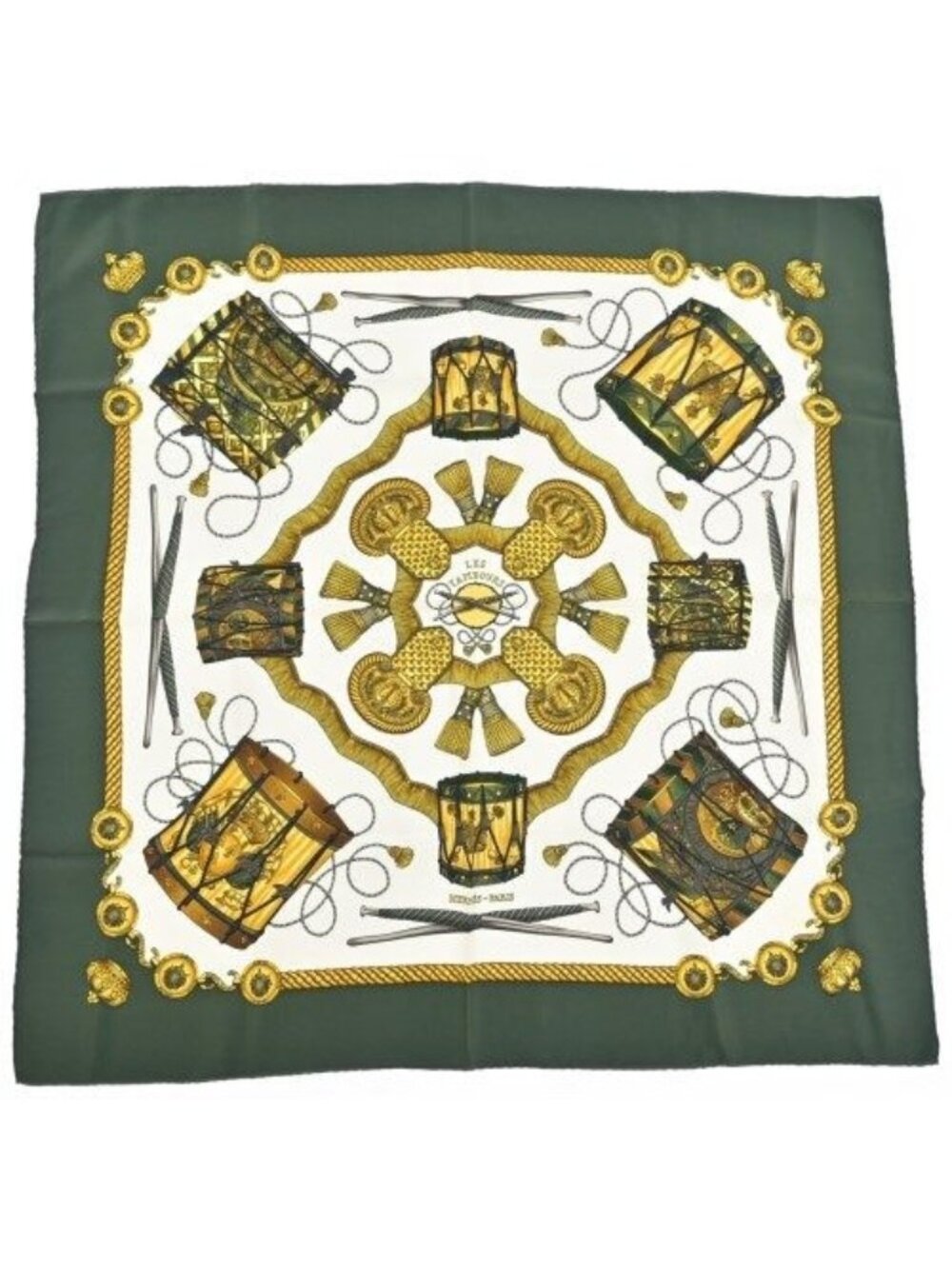 Hermes Bandana Scarf Green